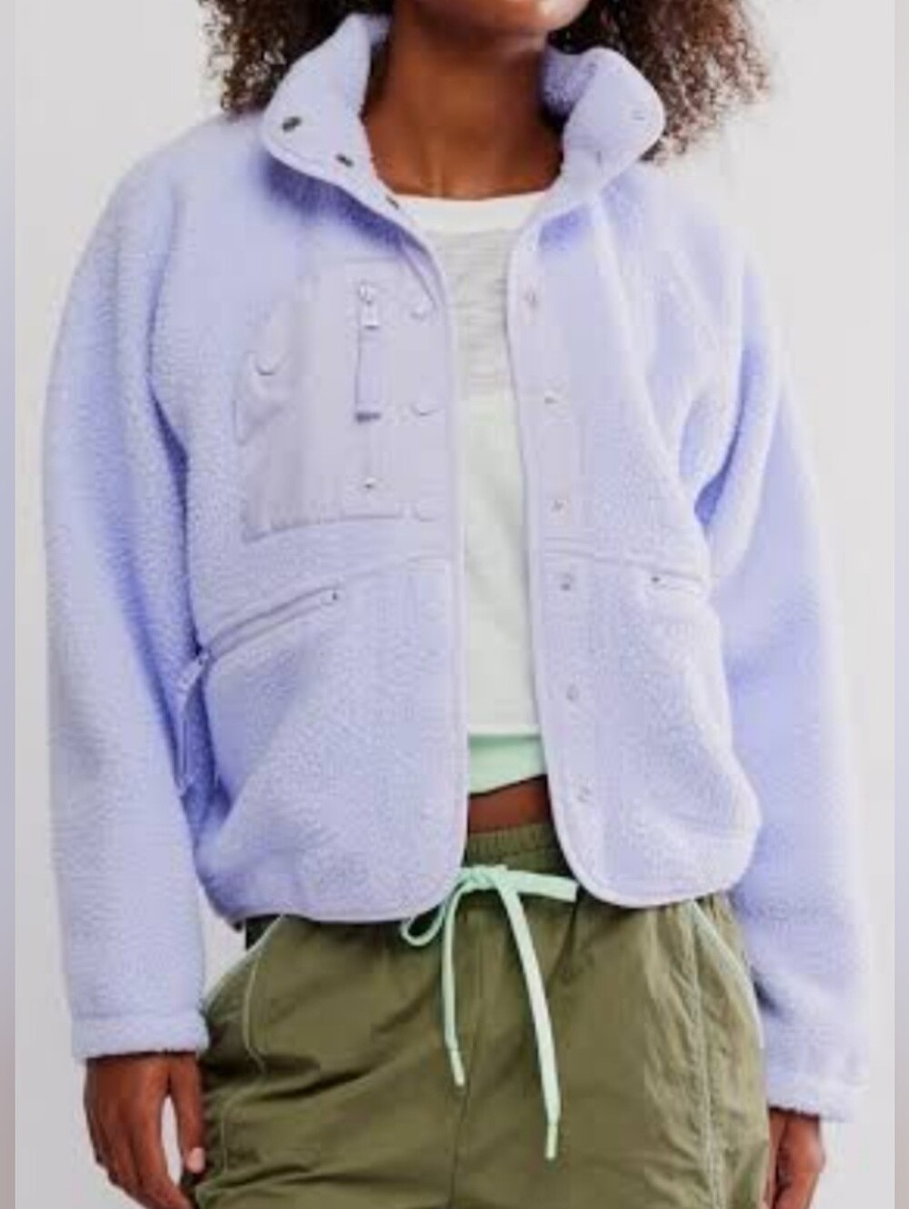 Free People Iris Color Fleece Jacket.